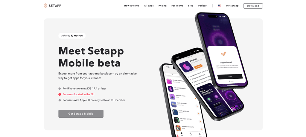 Setapp App Store for iOS and iPadOS