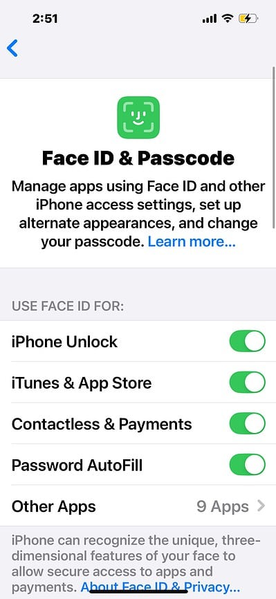 Use-Face-ID-For-Section