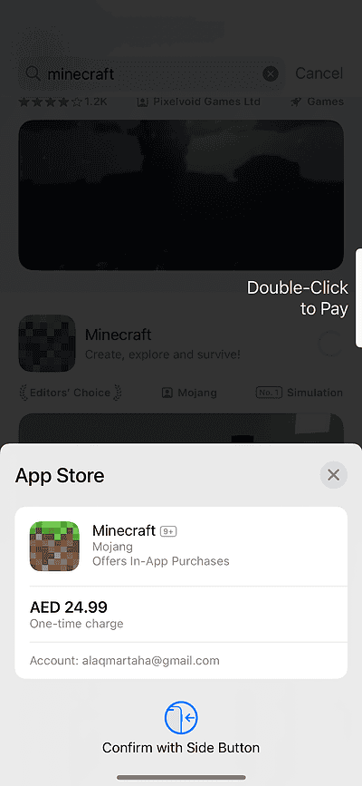 double click to pay