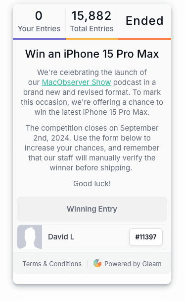 giveaway winner selection