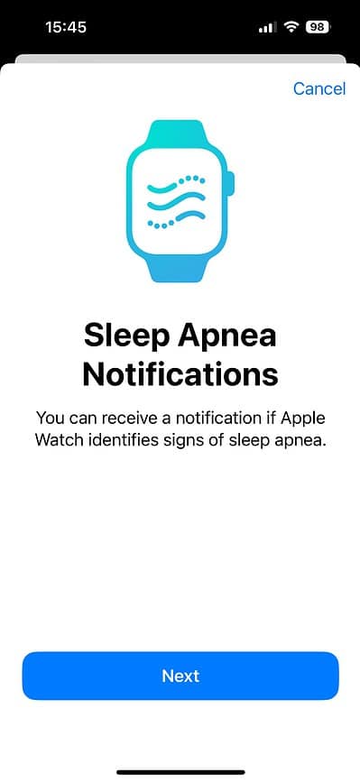 Sleep Apnea Notifications