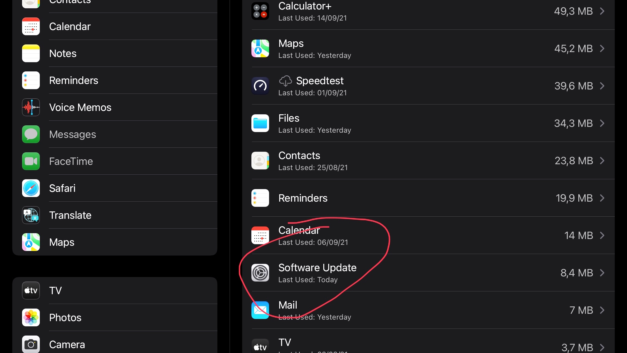 delete ipados update