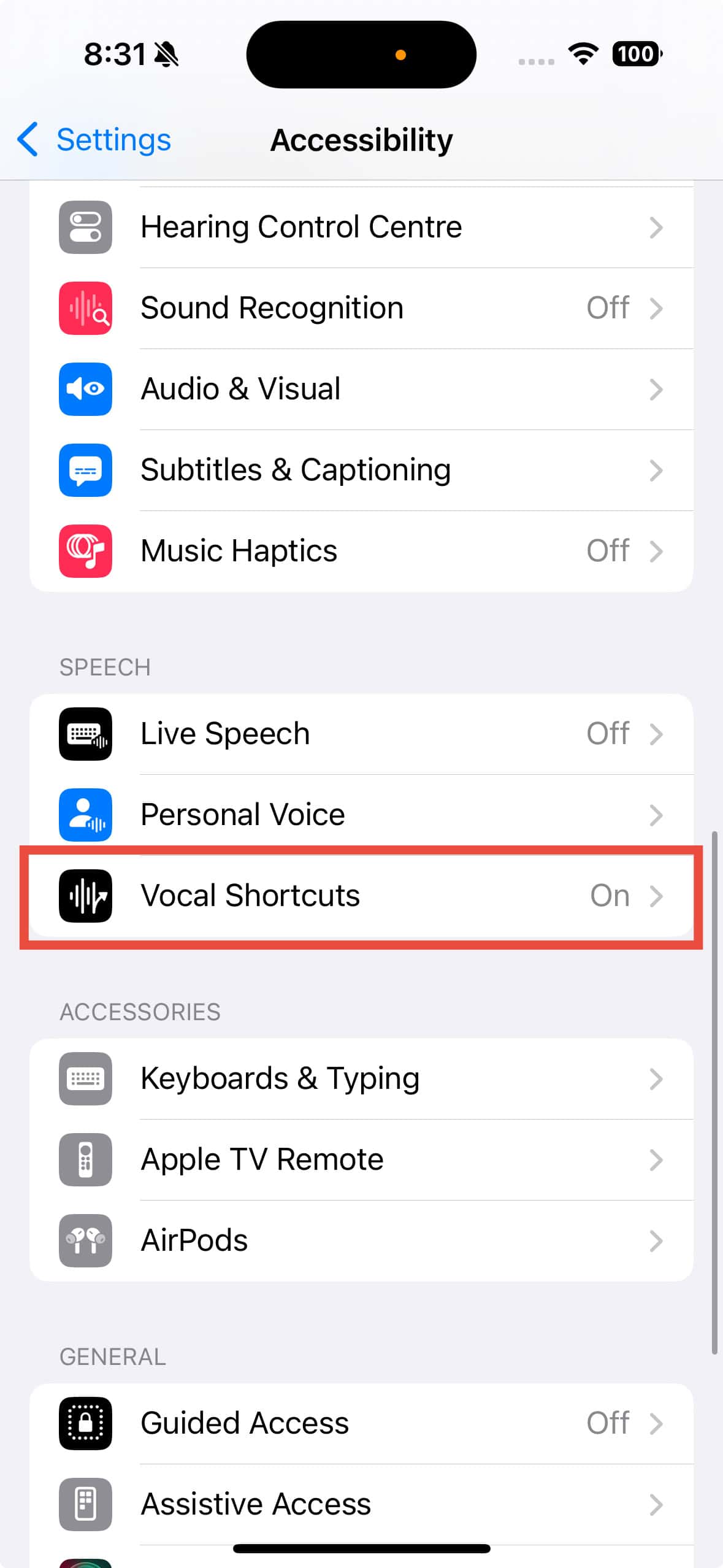 vocal shortcuts