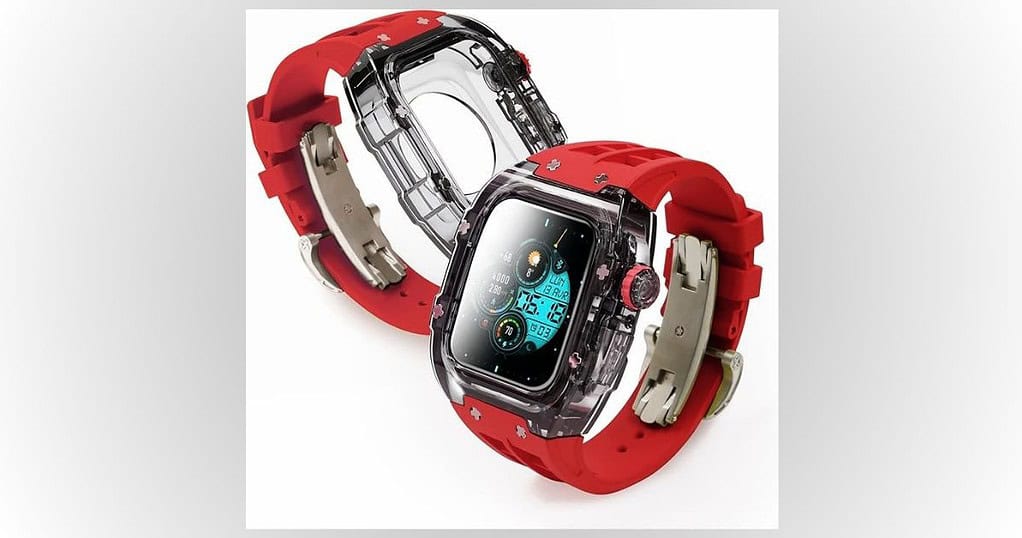 Luxury Transparent Case with Fluororubber Band