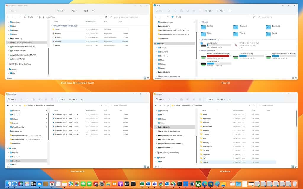 Parallels Desktop Coherence mode