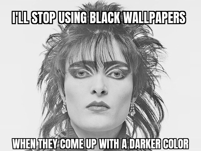 Siouxsie Sioux black wallpaper meme