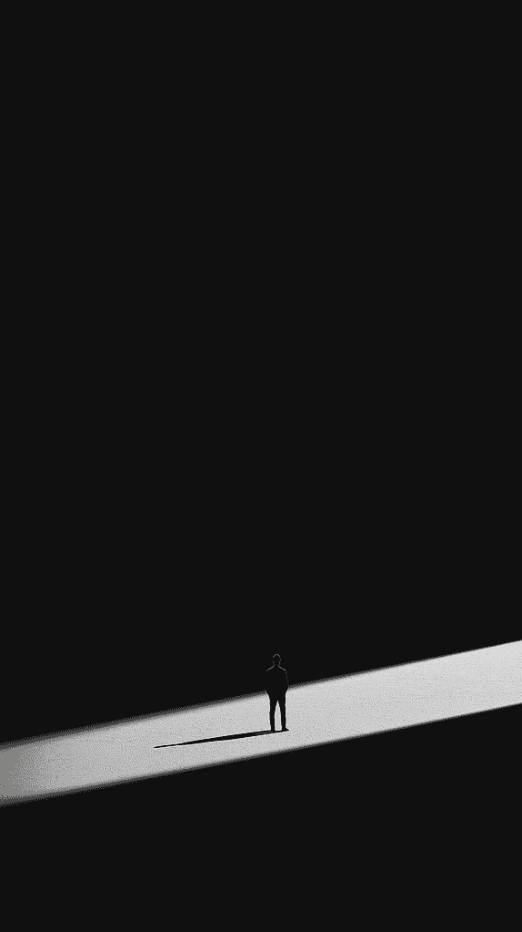 Spotlight and shadow black iPhone wallpaper