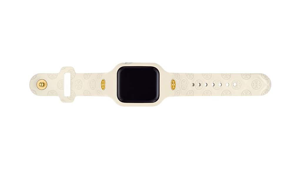 Tory Burch T-Monogram White Silicone Strap