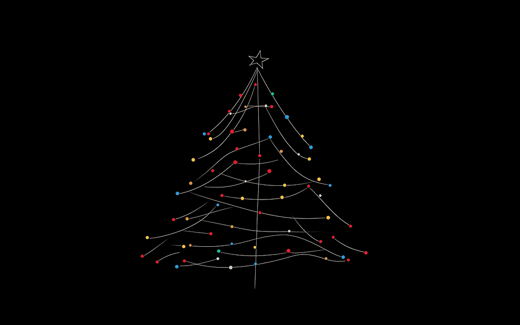 christmas tree minimalistic wallpaper