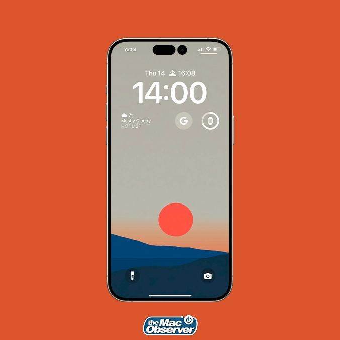 flat design sunset wallpaper iphone