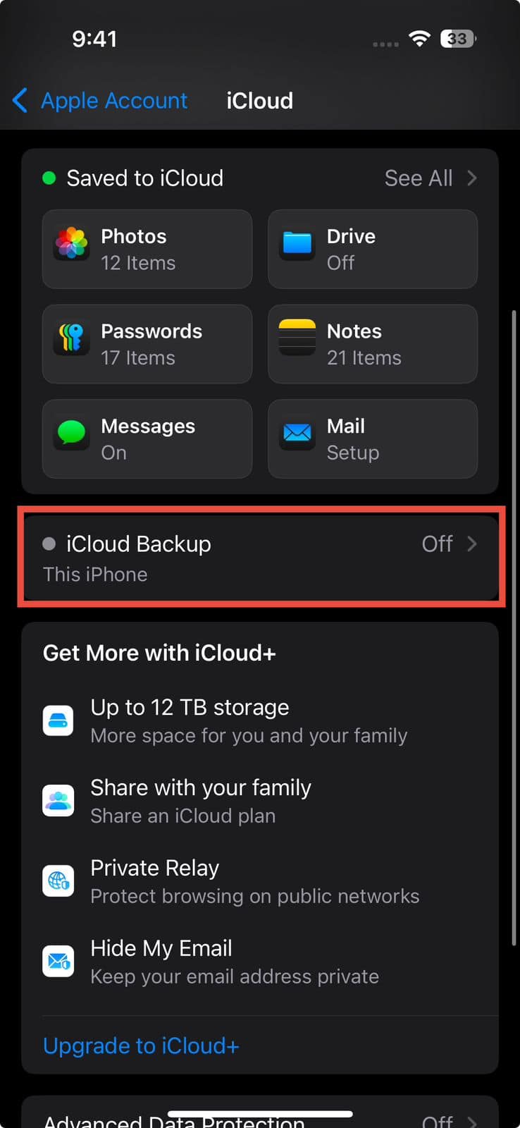 icloud backup