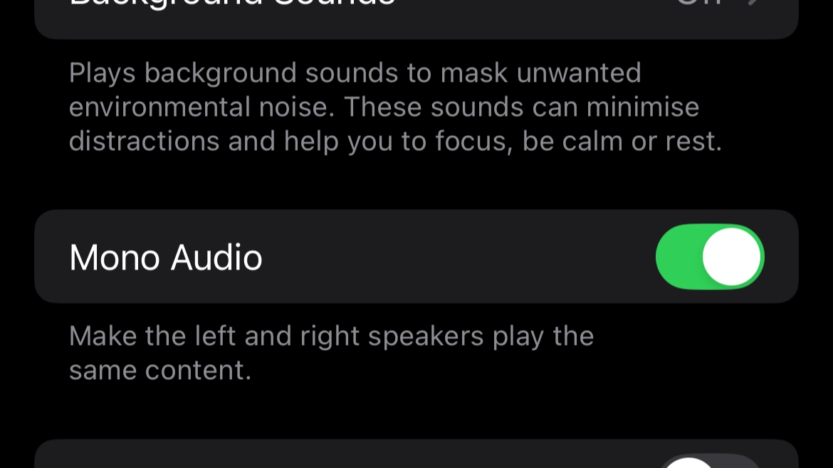 mono audio iphone