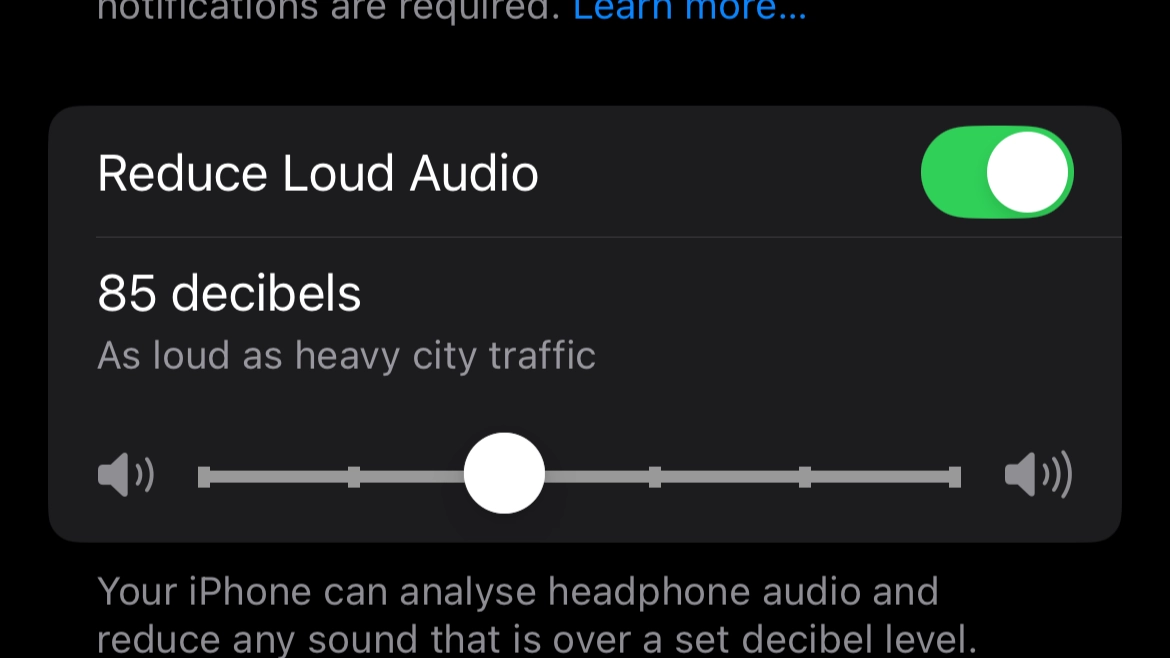 reduce loud audio iphone