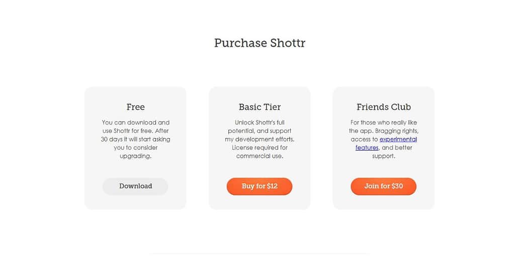 shottr pricing