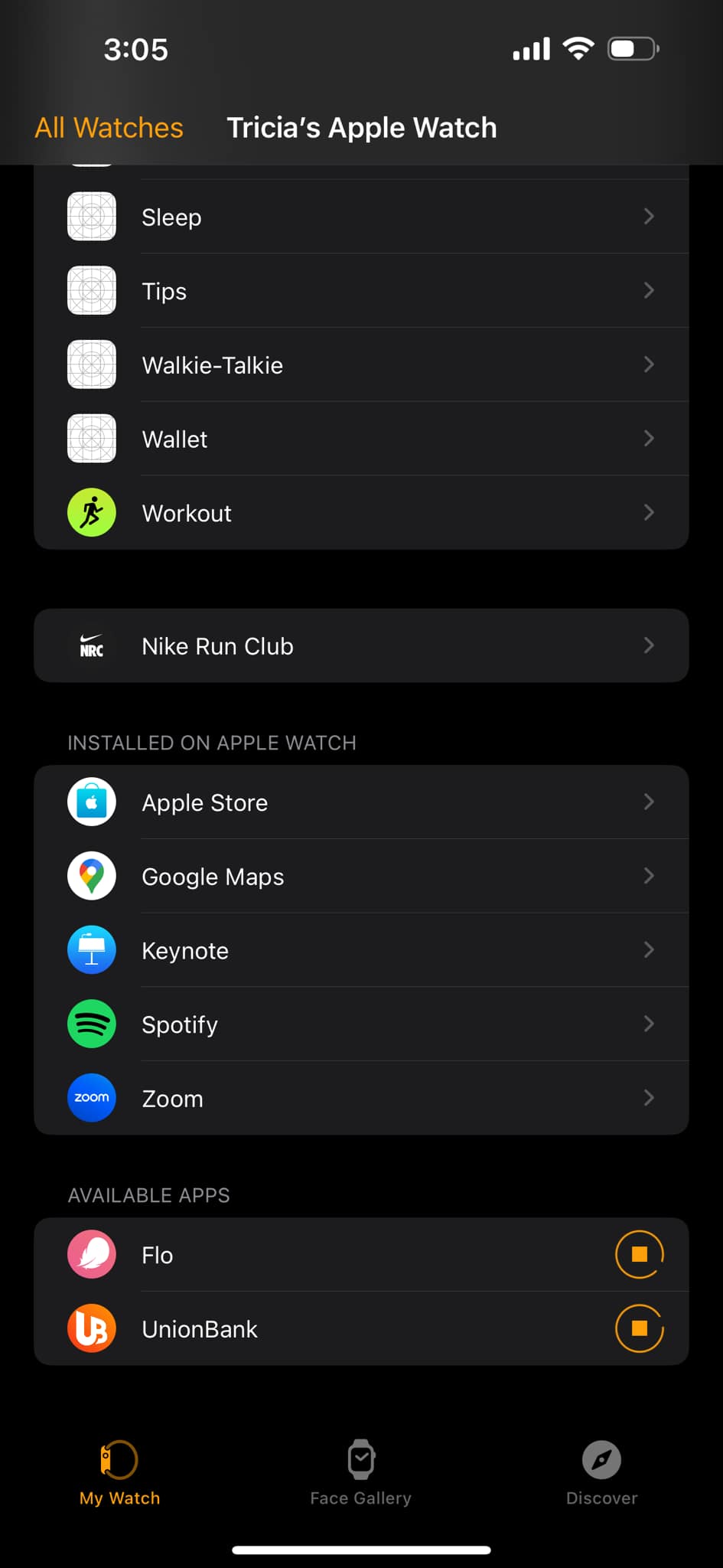 Available Apps Apple Watch