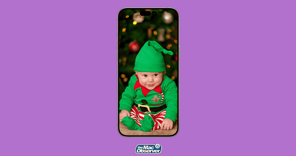 Baby Christmas Elf iPhone Wallpaper