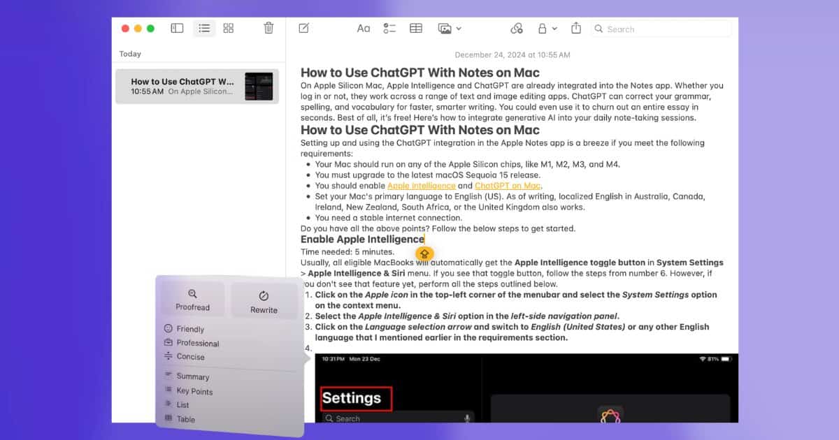 How to Use ChatGPT With Notes on Mac