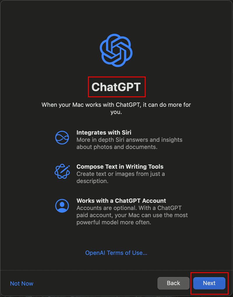 Setup chatgpt