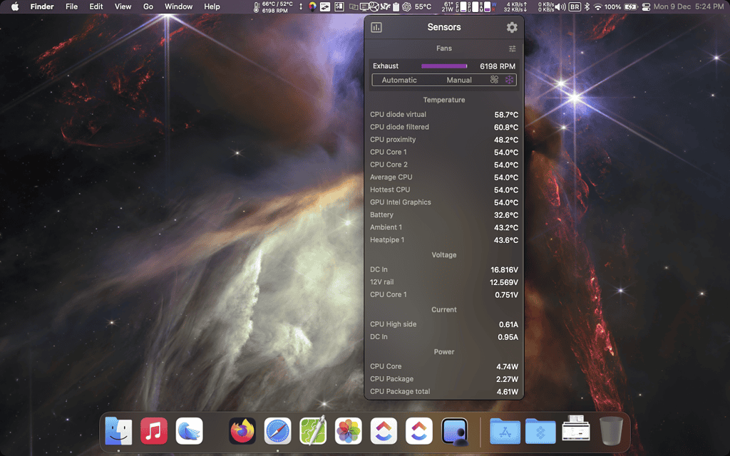 Stats macOS fan control monitoring app menu bar