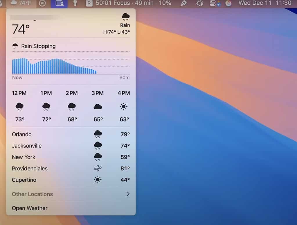 Weather-Widget-Mac