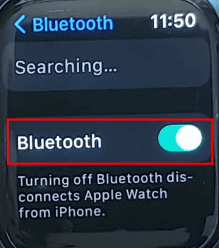 bluetooth in apple watch