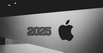 image showing the apple logo and the year 2025