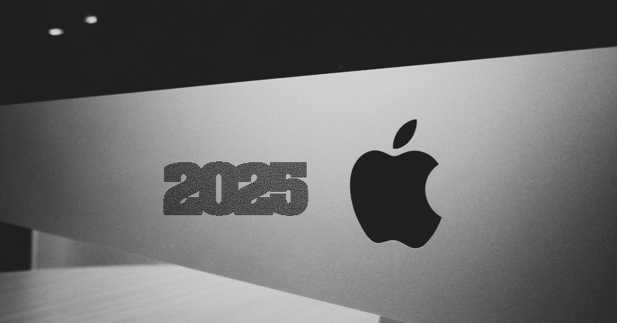 image showing the apple logo and the year 2025