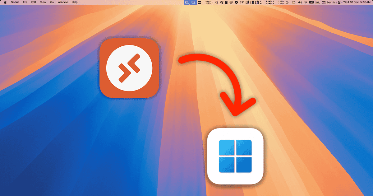 macOS Sequoia desktop showing the default wallpaper and Microsoft's Remote Desktop and Windows App app icons