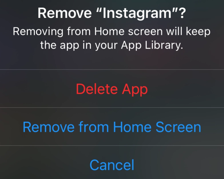 remove app ios