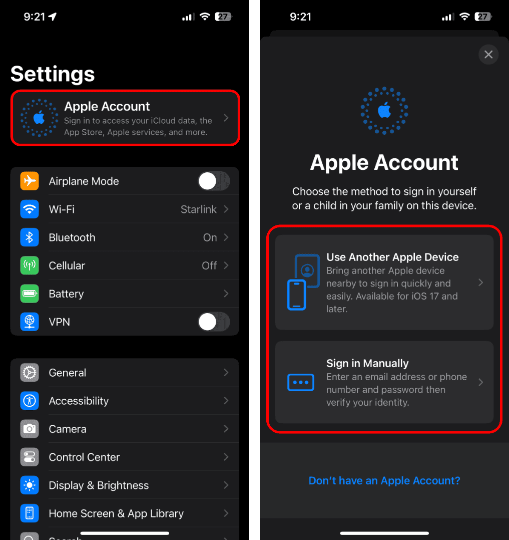 sign-in-to-Apple-Account