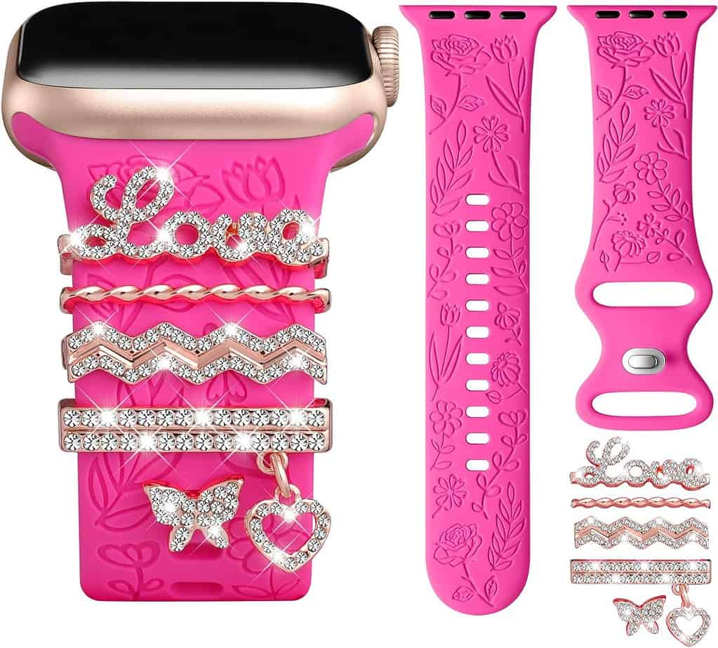 Apple watch band with charms