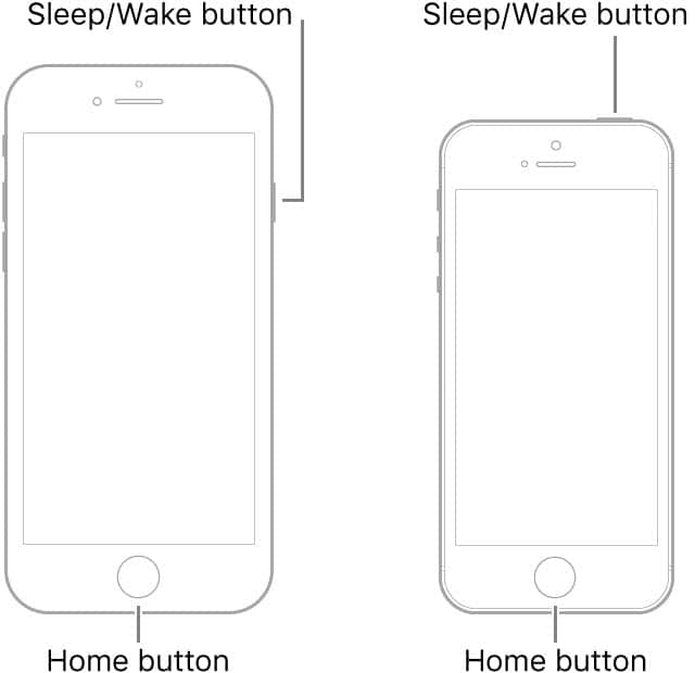 Force Restart Device iphone 7