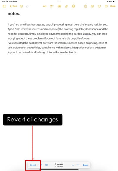 revert proofread changes