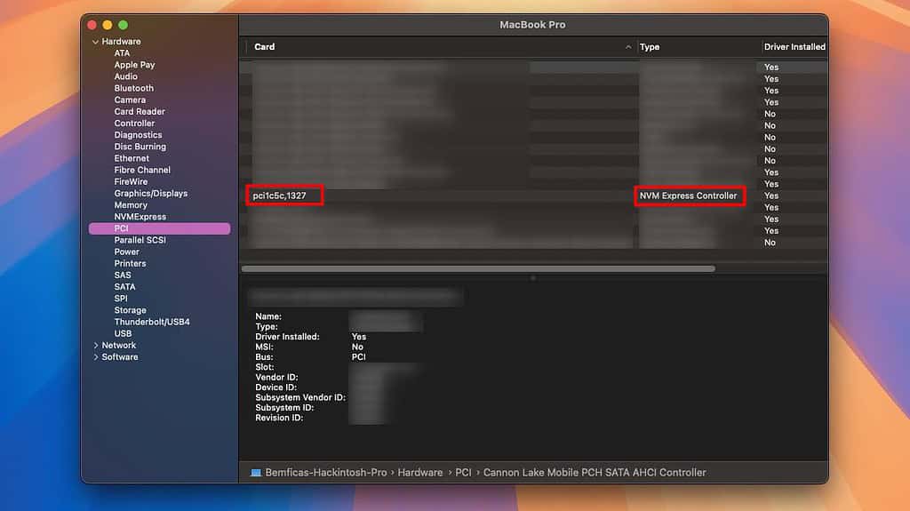MacOS Sequoia System Information app