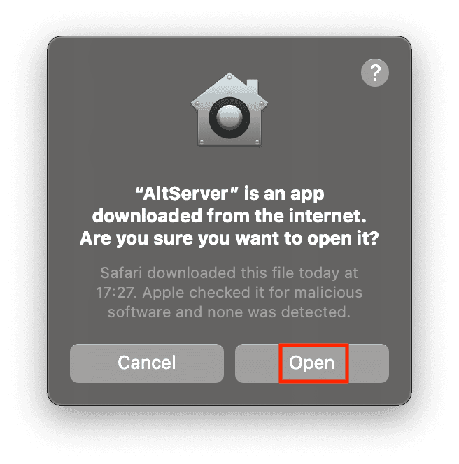 Open the AltServer app on your computer