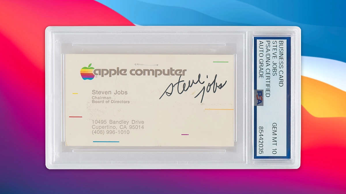 Rare Steve Jobs-Signed Business Card Draws High Bids at Auction