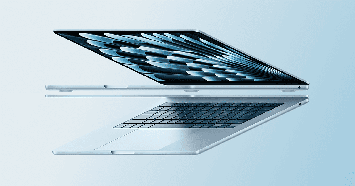 Download the Sky Blue M4 MacBook Air Wallpaper in 4K