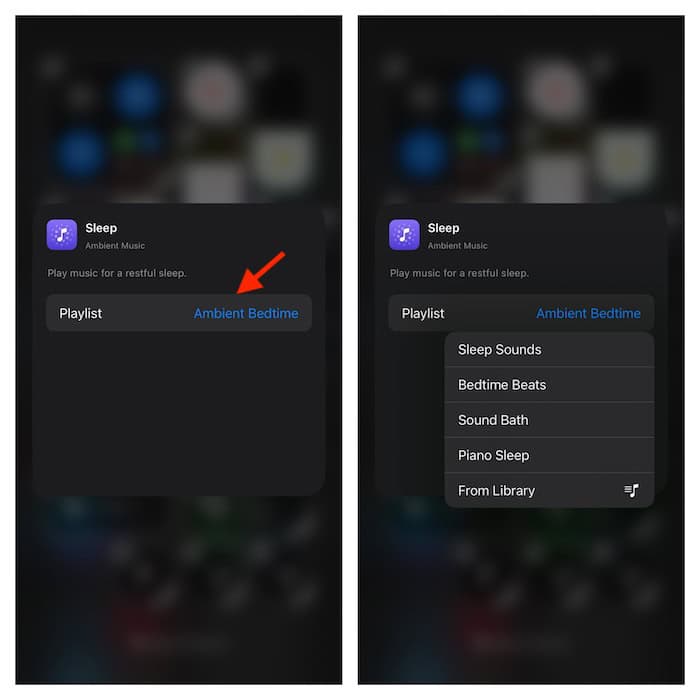 Access and use hidden ambient music playlists in iPhone Control Center